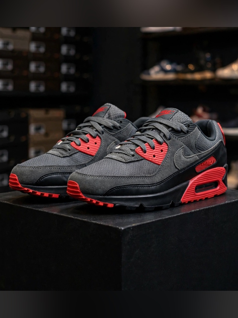 Nike Air Max 90 'Iron Grey Fire Red' (2024)